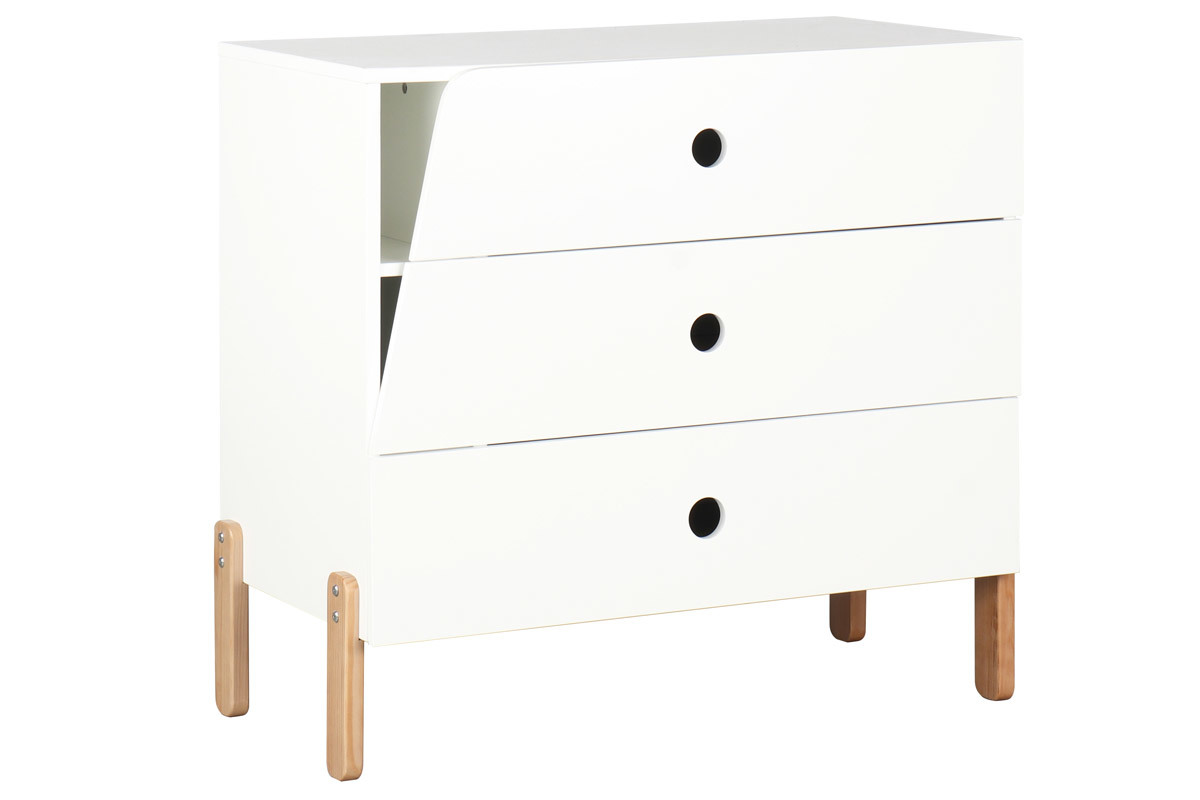 Commode scandinave enfant blanche TIMEHLO