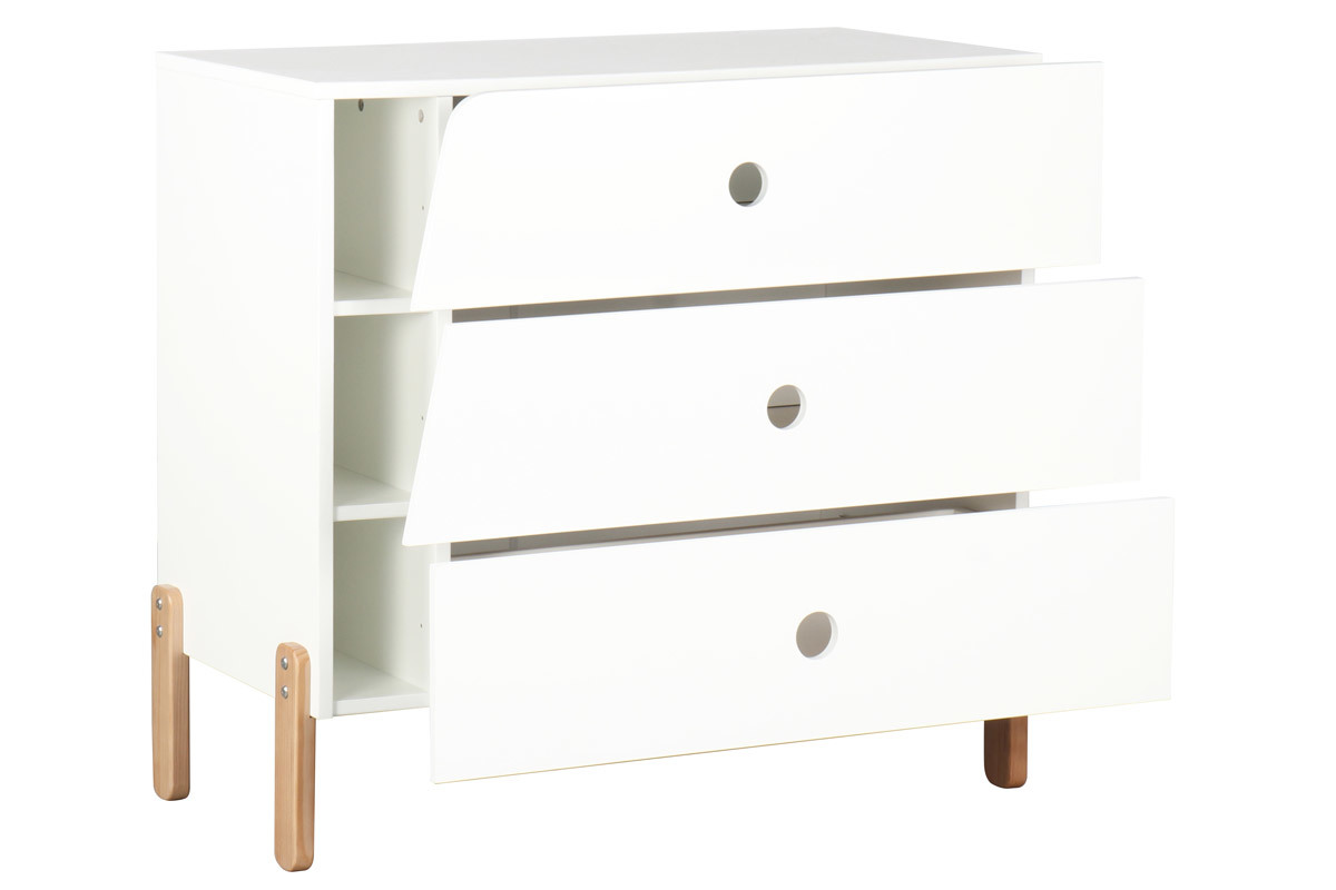 Commode scandinave enfant blanche TIMEHLO