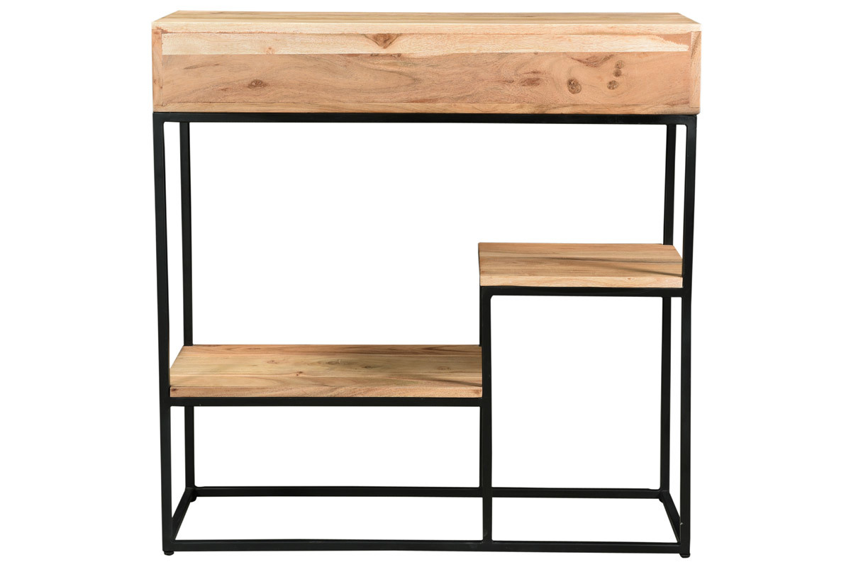 BAÏTA Utah Console, Legno, Bianco, L80 Cm