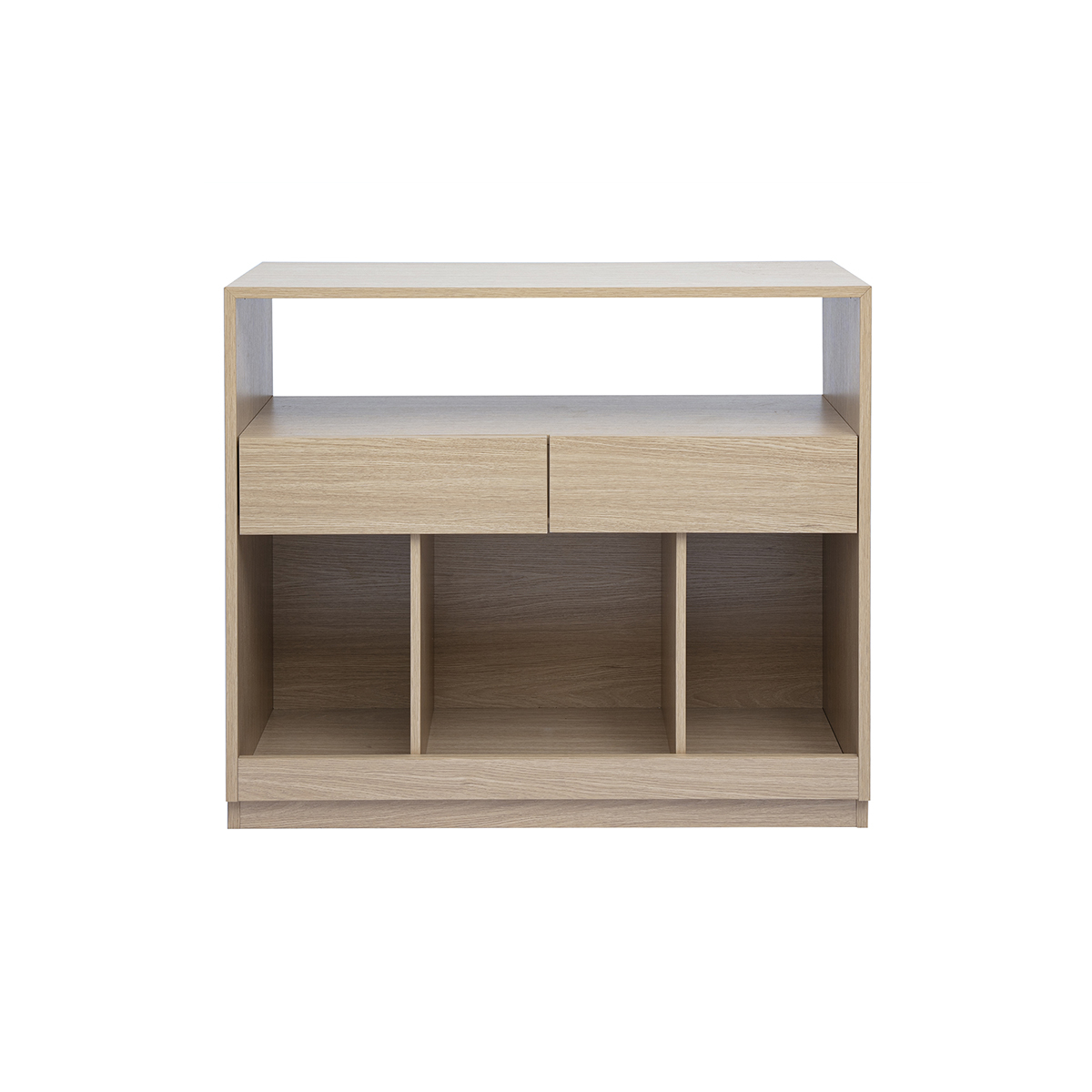 Console avec tiroirs finition bois clair chêne L100 cm RUBINA Console avec tiroirs finition bois clair chêne L100 cm RUBINA