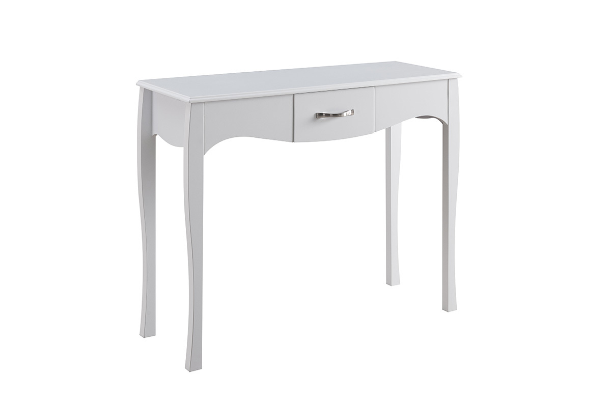 Console design baroque laque blanc MARGOT