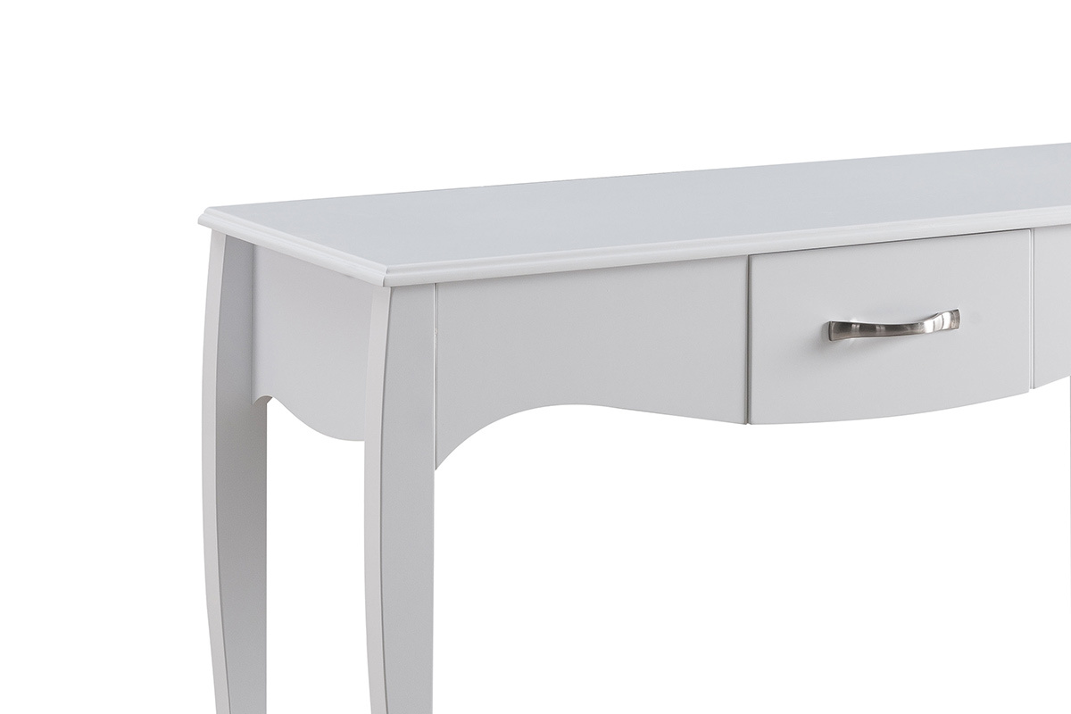 Console design baroque laque blanc MARGOT