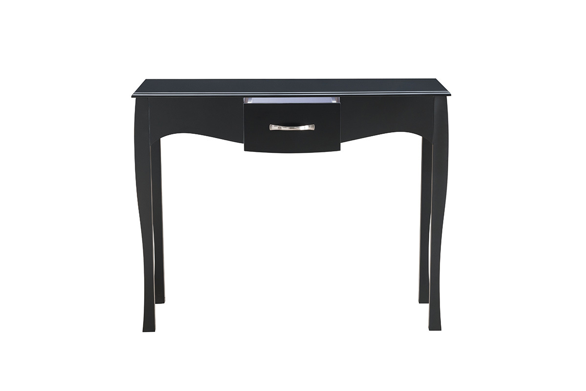 Console design baroque laque noir MARGOT