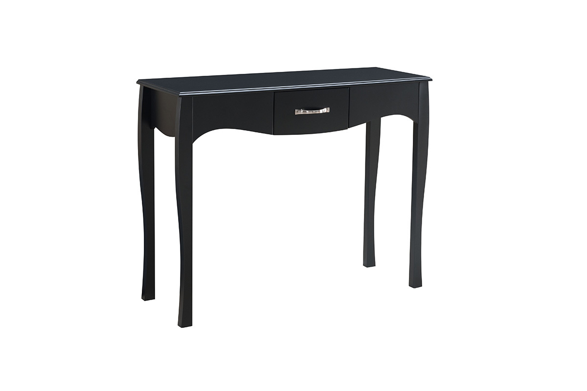 Console design baroque laque noir MARGOT