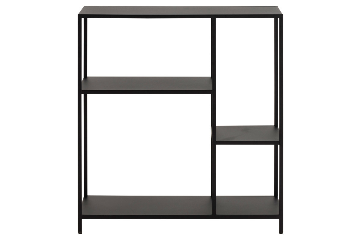 Console Design En Metal Noir L80 Cm Podium Miliboo