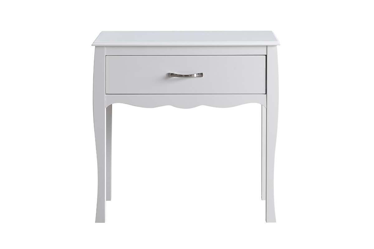 Console design laque blanc 1 tiroir MARGOT