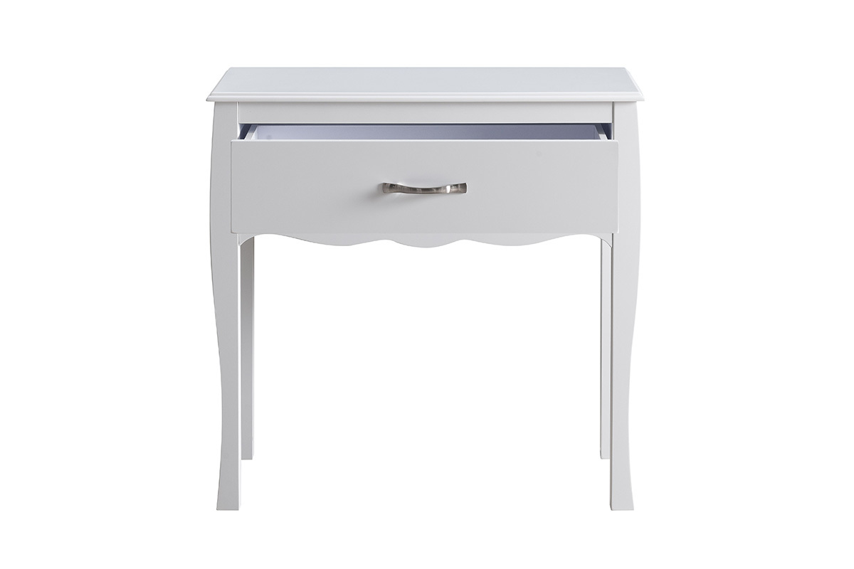 Console design laque blanc 1 tiroir MARGOT