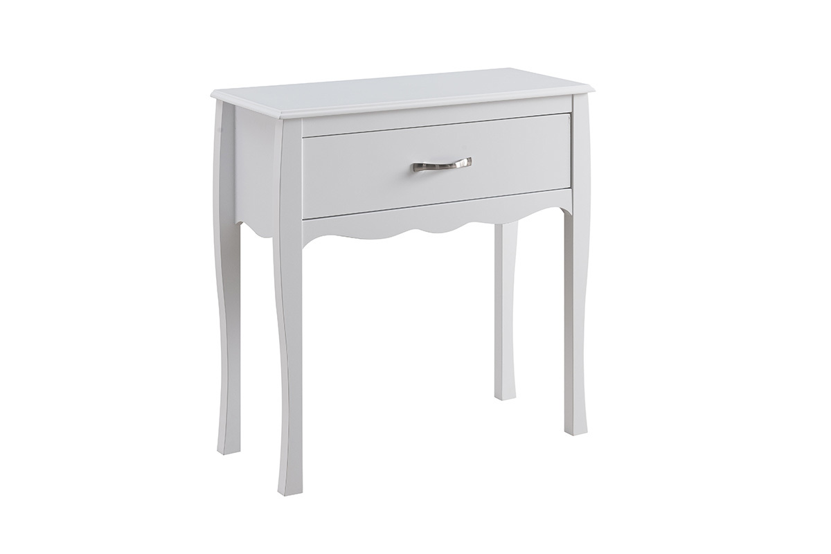 Console design laque blanc 1 tiroir MARGOT