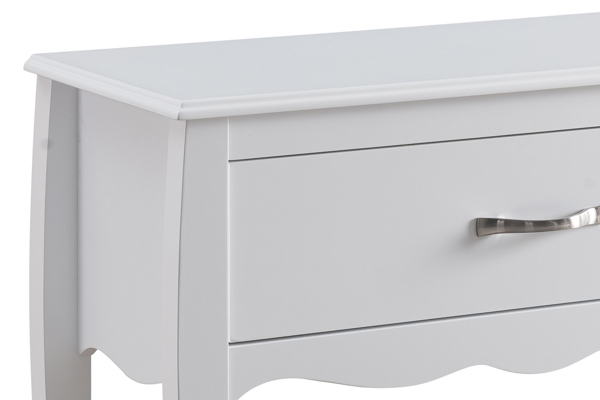 Console design laque blanc 1 tiroir MARGOT