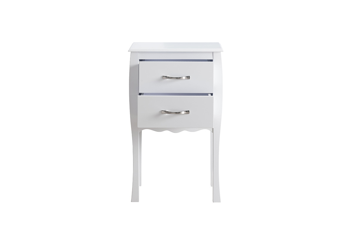 Console design laque blanc 2 tiroirs MARGOT