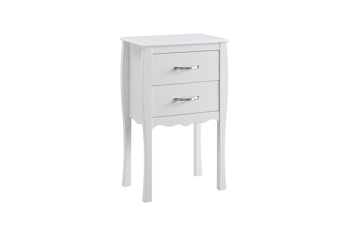 Console design laque blanc 2 tiroirs MARGOT