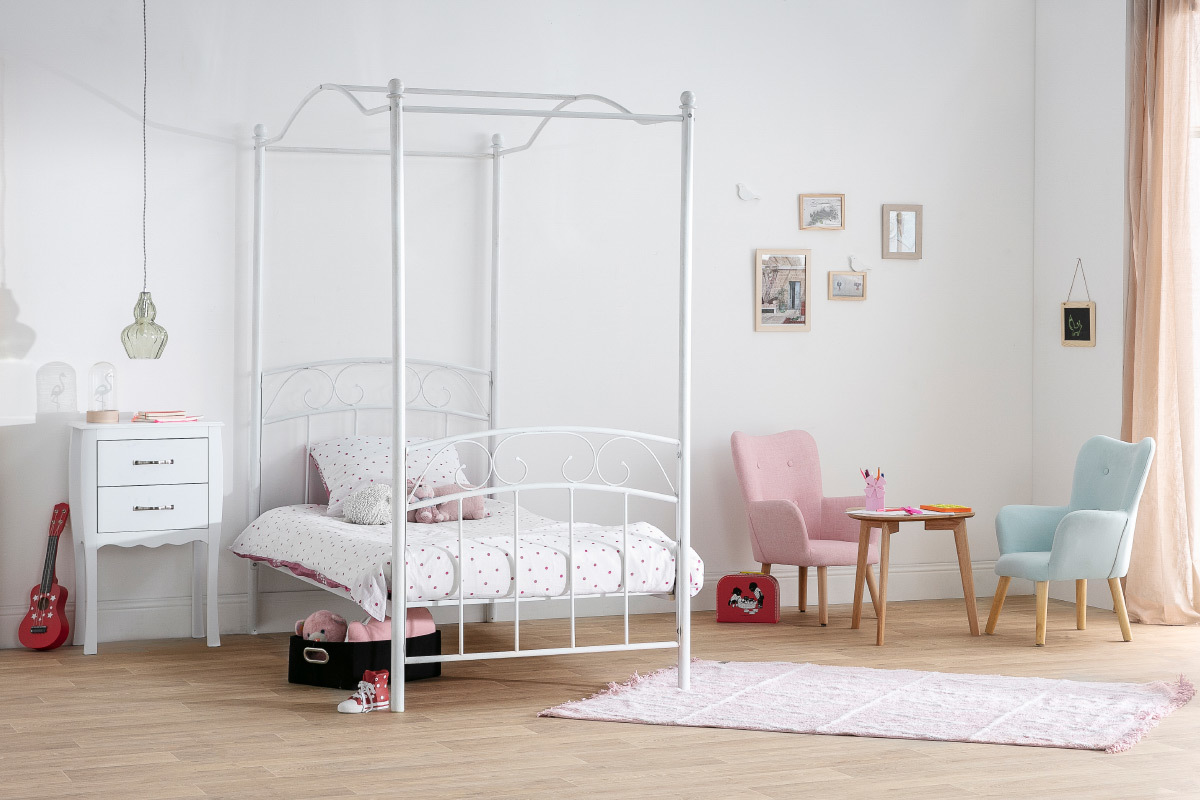 Console design laque blanc 2 tiroirs MARGOT