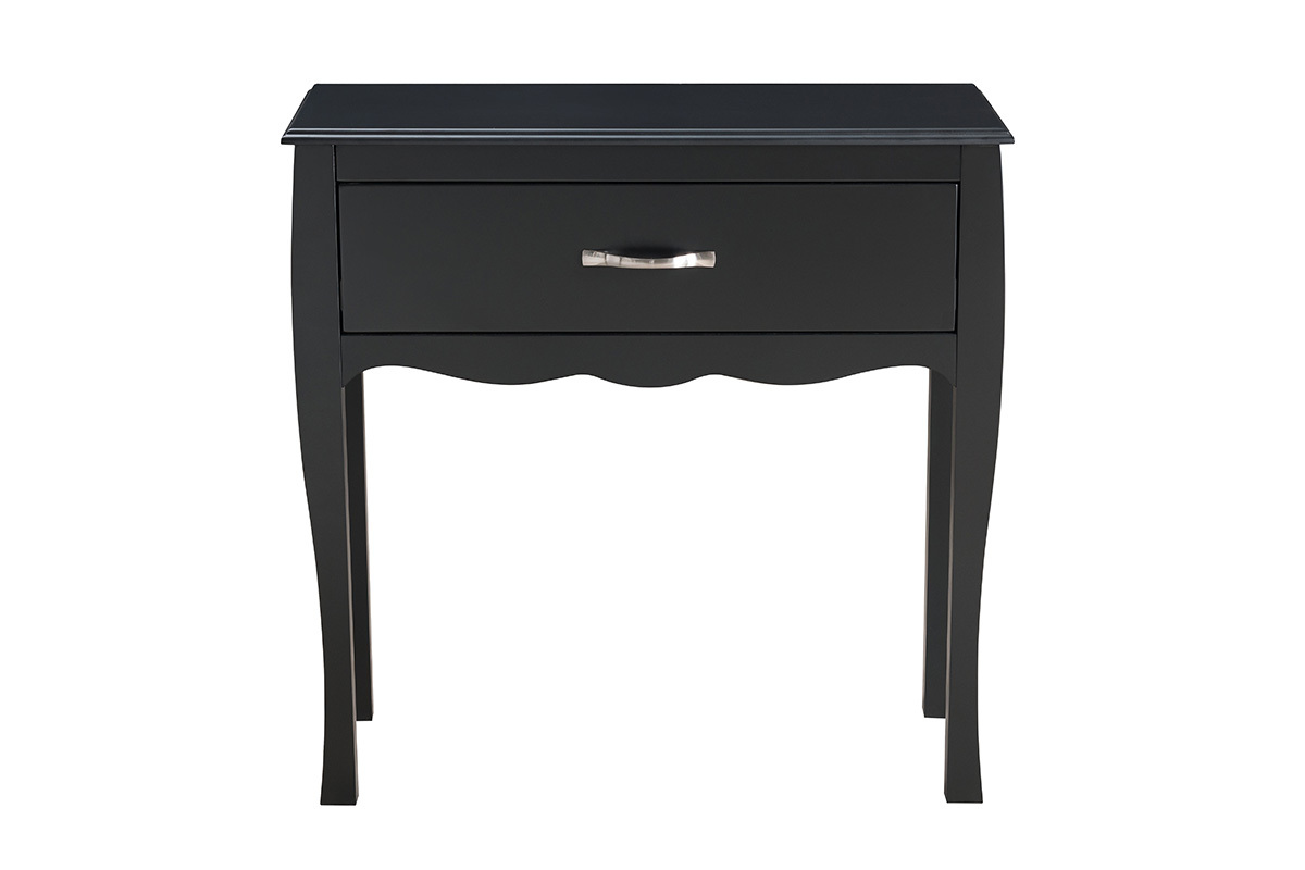 Console design noir mat 1 tiroir MARGOT