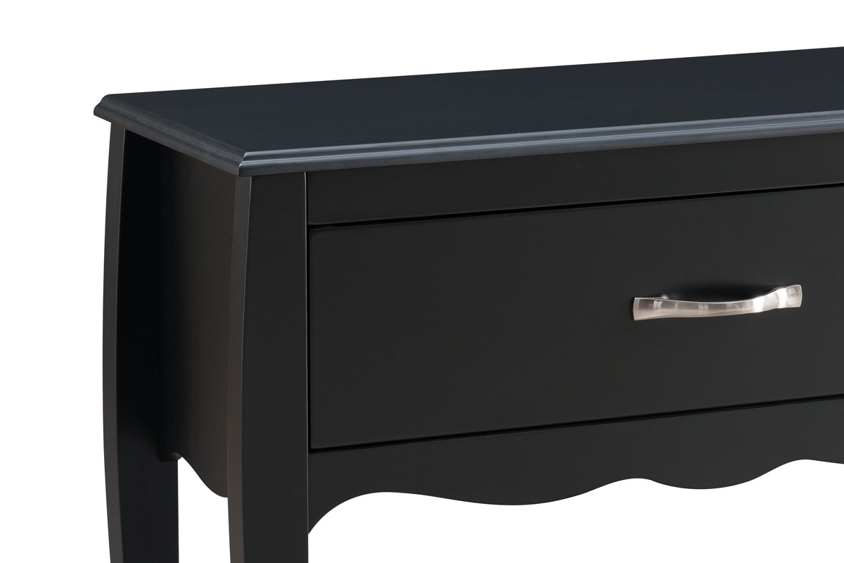 Console design noir mat 1 tiroir MARGOT