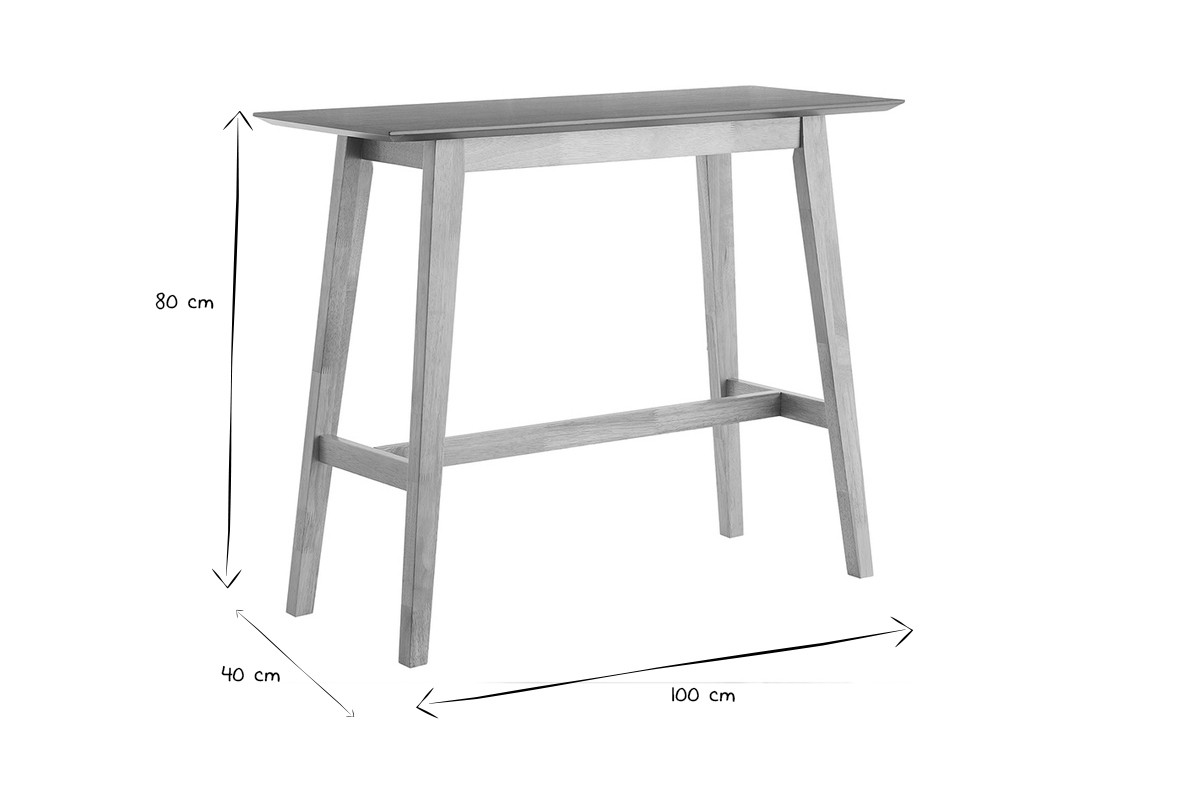Console en bois clair ch�ne L100 cm RUSSELL