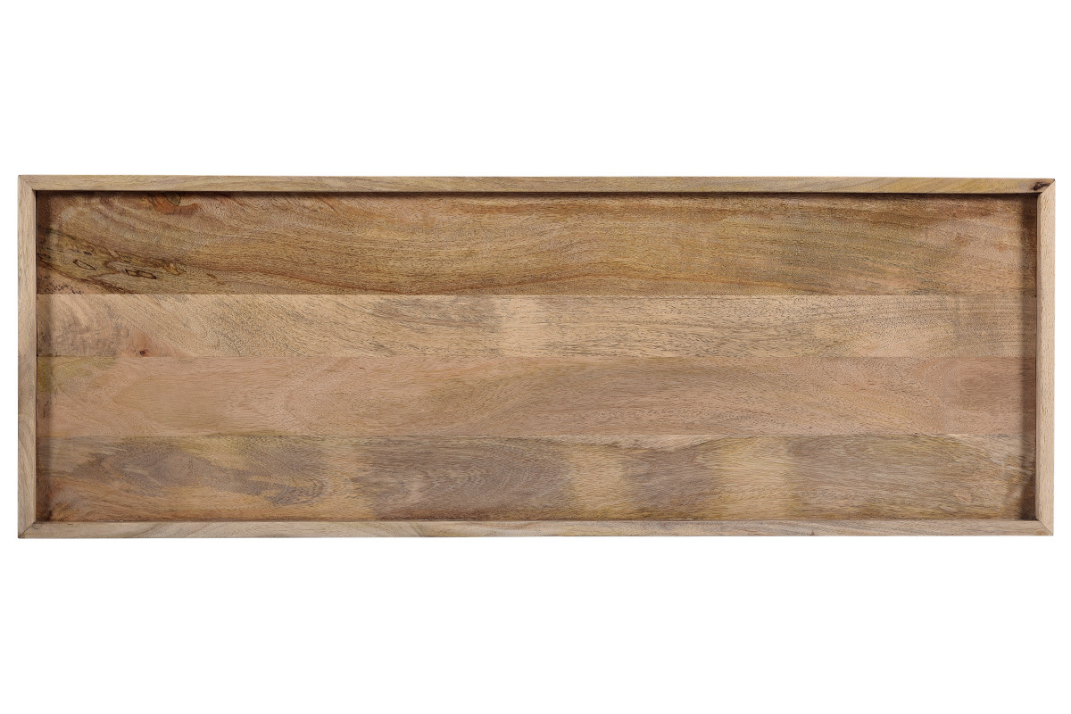 Console en bois manguier massif et m�tal noir L110 cm FRAME