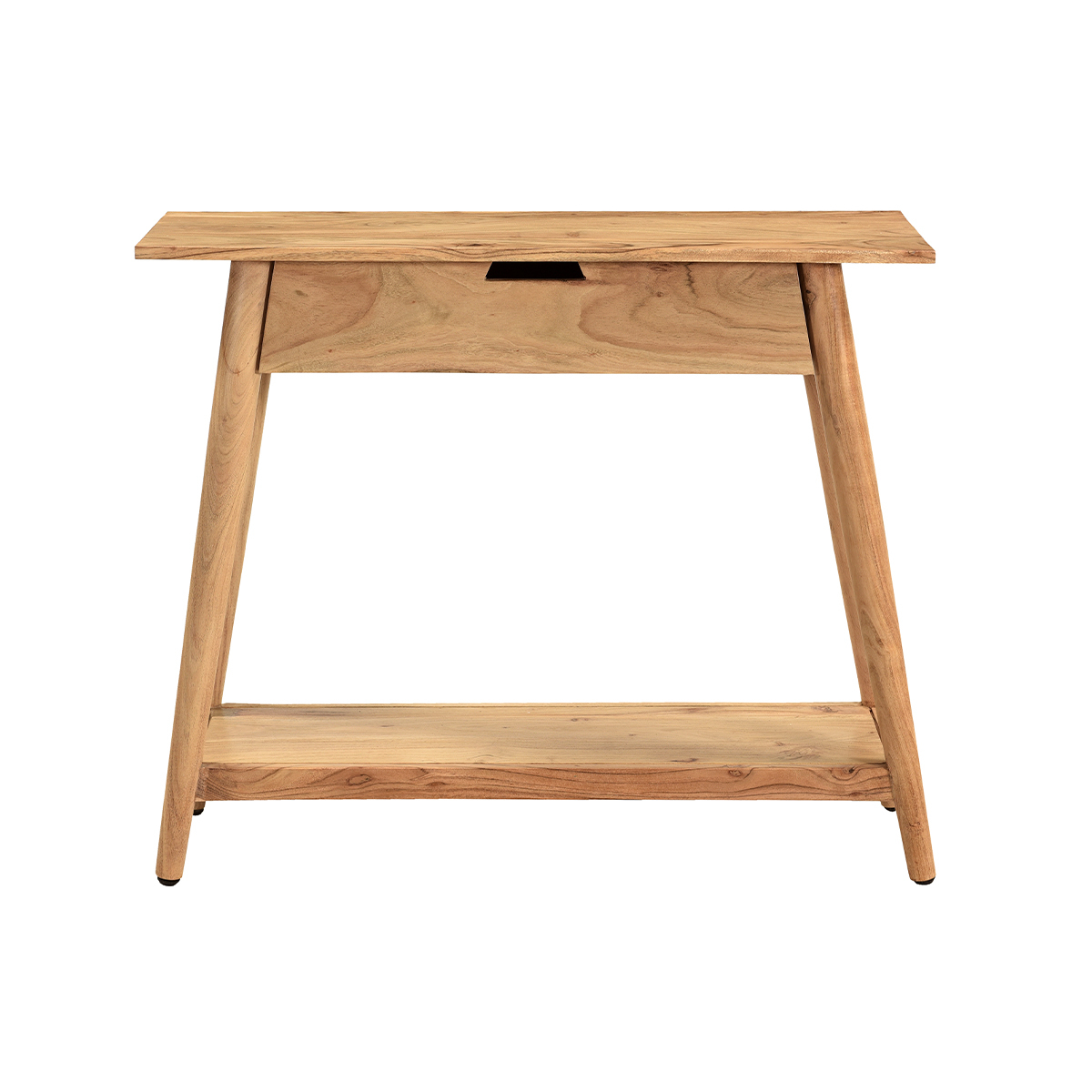 Console naturelle avec tiroir en bois massif L90 cm FRANKLIN Console naturelle avec tiroir en bois massif L90 cm FRANKLIN