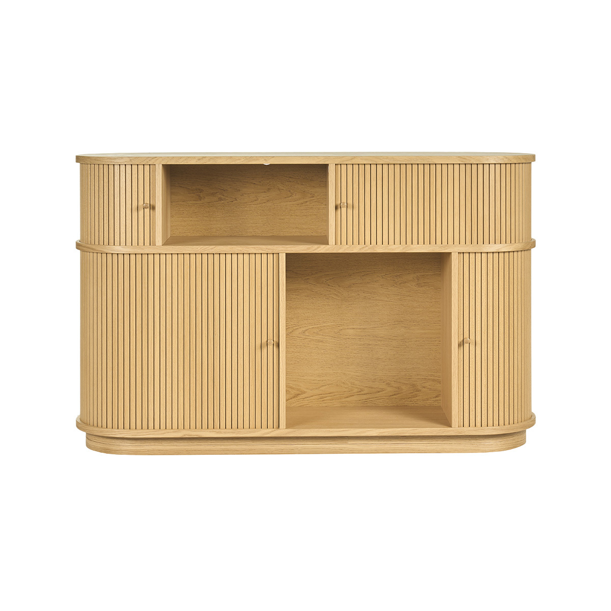 Console vintage en bois clair chêne avec portes coulissantes L120 cm EPIC Console vintage en bois clair chêne avec portes coulissantes L120 cm EPIC
