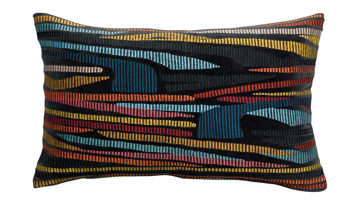Coussin à motif multicolore 30 x 50 cm ELEK