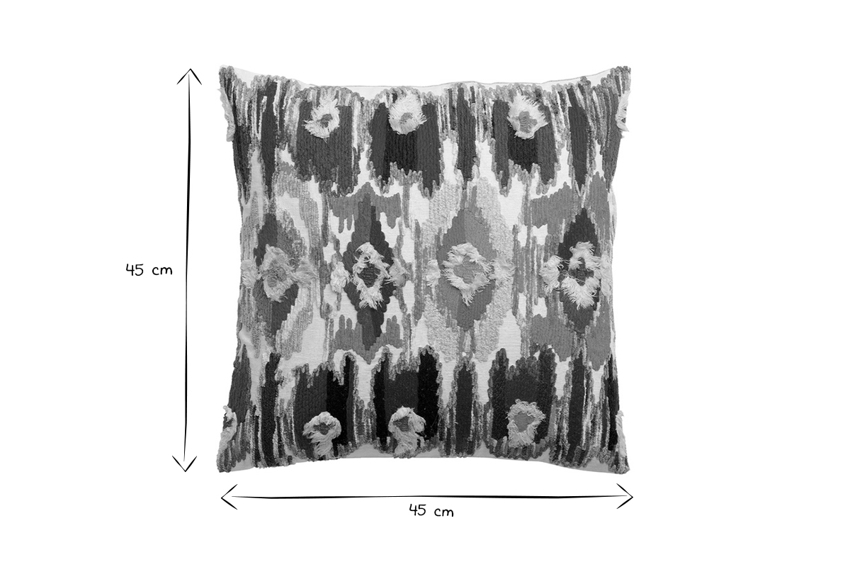 Coussin carr� � motifs multicolore 45 x 45 cm GANA