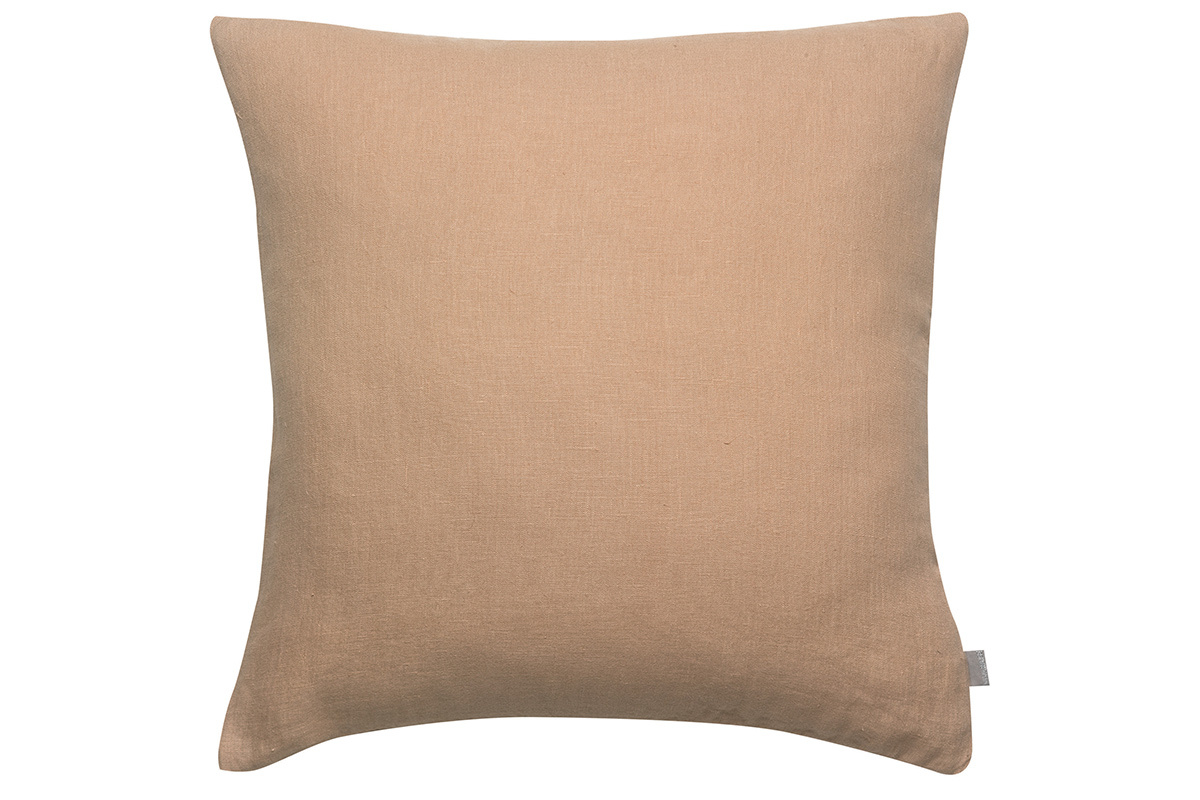 Coussin carr� en lin beige sable 45 x 45 cm LINEN