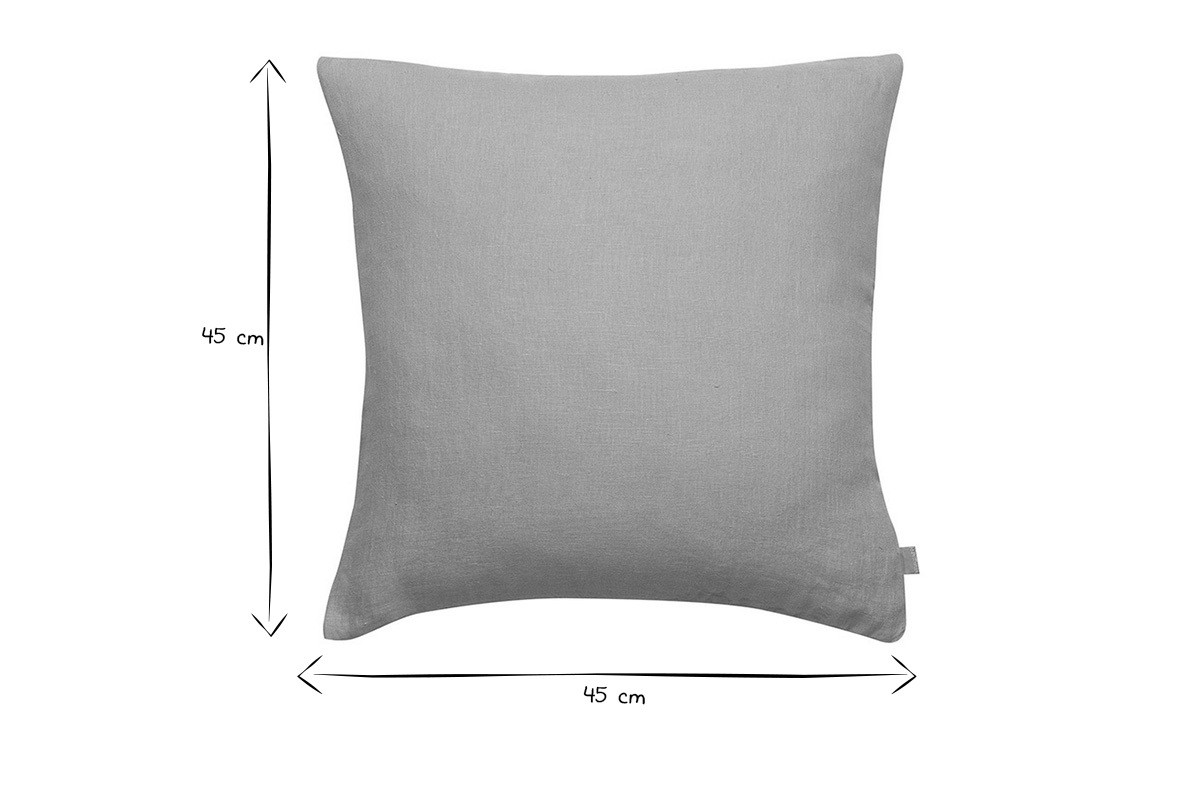 Coussin carr� en lin beige sable 45 x 45 cm LINEN