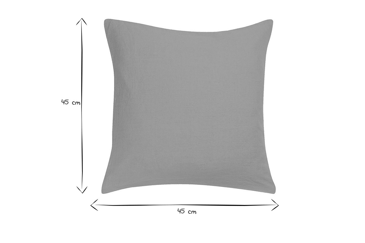 Coussin carr en lin jaune 45 x 45 cm LINEN