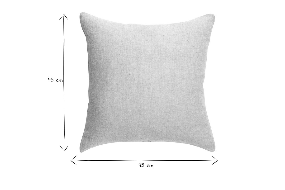 Coussin carr� en lin naturel 45 x 45 cm LINEN