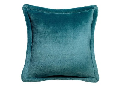 Coussin doux bleu canard 50 x 50 cm FERO