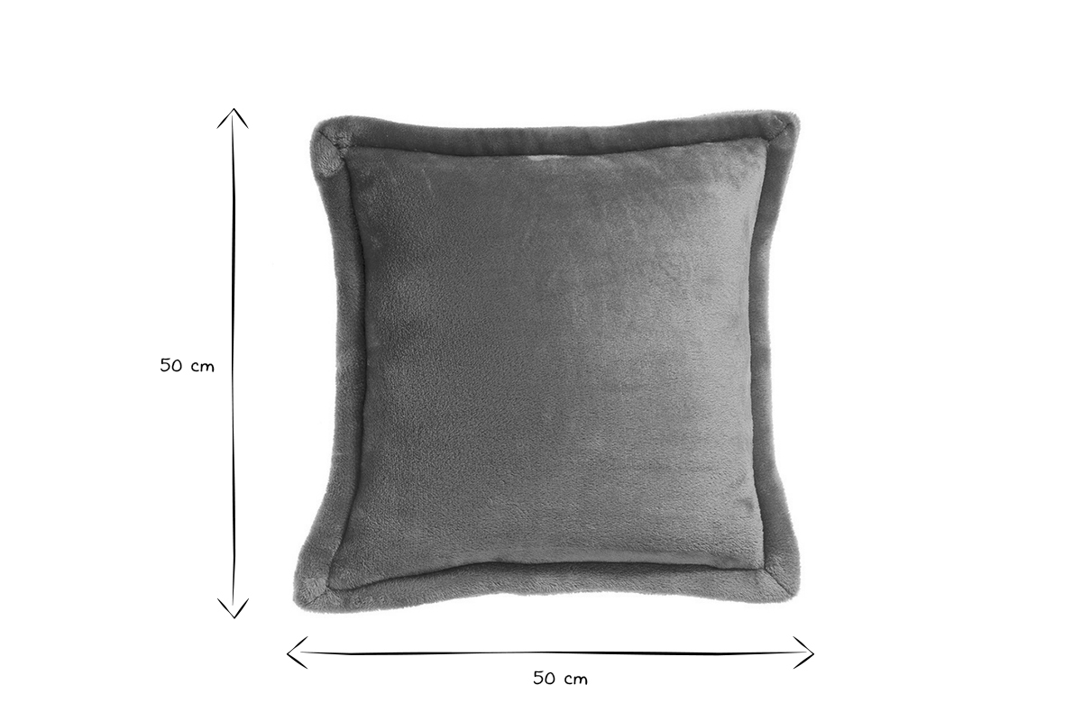 Coussin doux rouge tomette 50 x 50 cm FERO