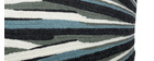 Coussin en coton à motif brodé bleu gris 40 x 65 cm ARTA