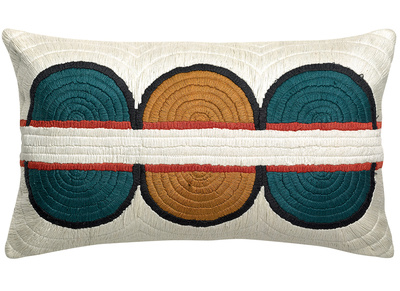 Coussin en coton avec motif brod&eacute; 30 x 50 cm SANA