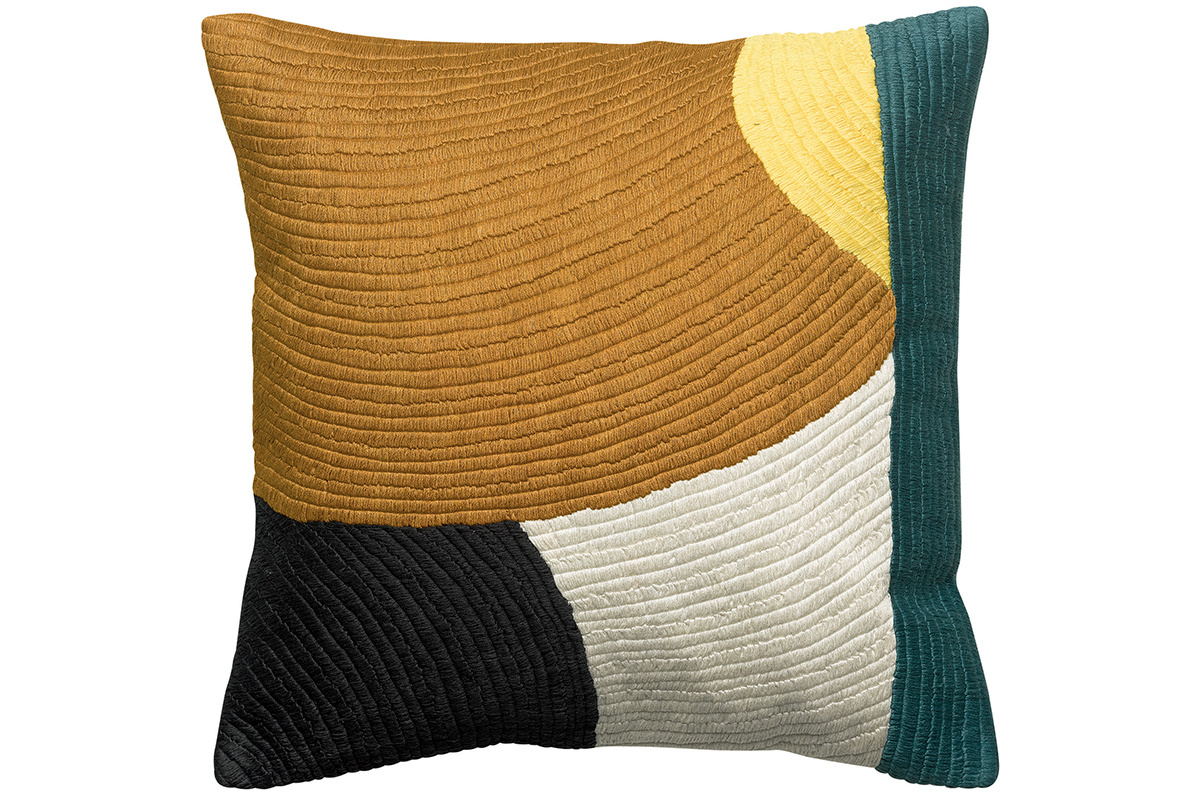 Coussin en coton avec motif brod� 45 x 45 cm SANA