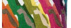 Coussin en coton brodé multicolore 30 x 50 cm ZABA