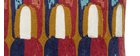 Coussin en coton brodé multicolore 45 x 45 cm BAMA