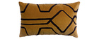 Coussin en coton bronze avec motif noir brodé 40 x 65 cm CROP