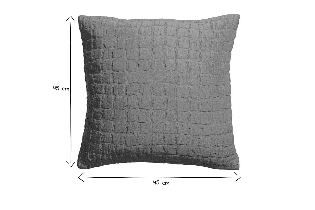 Coussin en coton effet gaufr orange 45 x 45 cm WAFLE