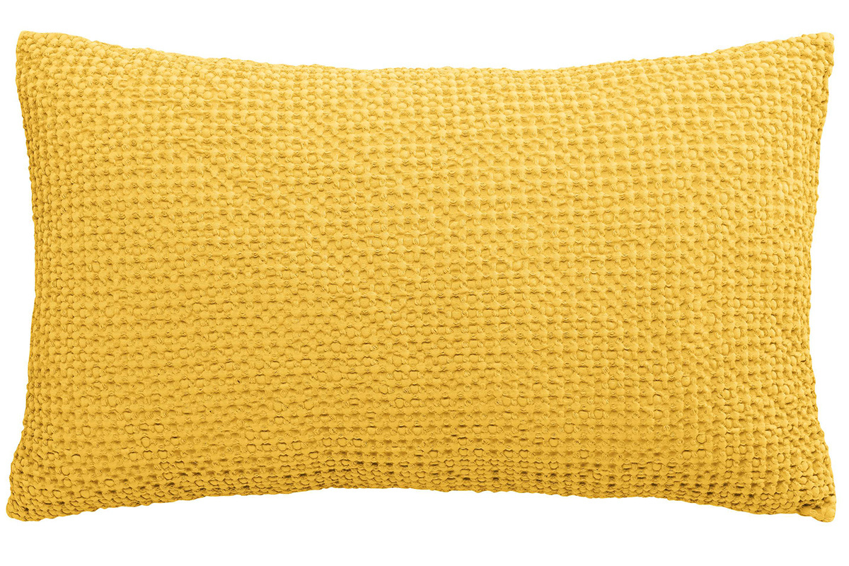 Coussin en coton jaune 30 x 50 cm YAM