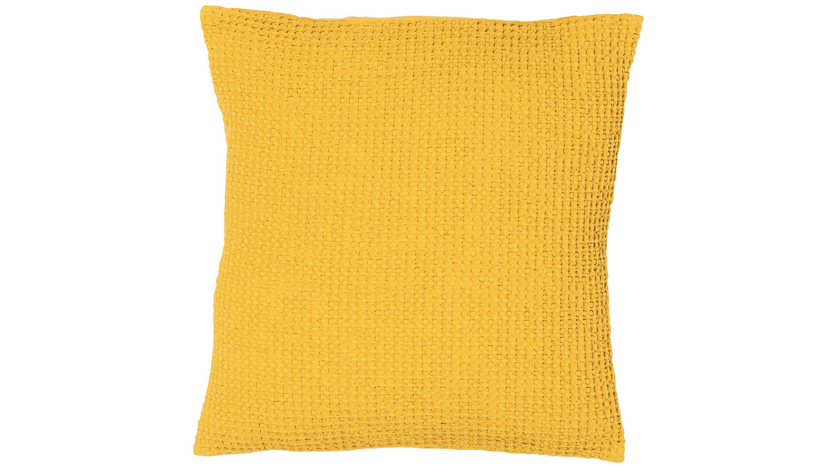 Coussin en coton jaune 45 x 45 cm YAM