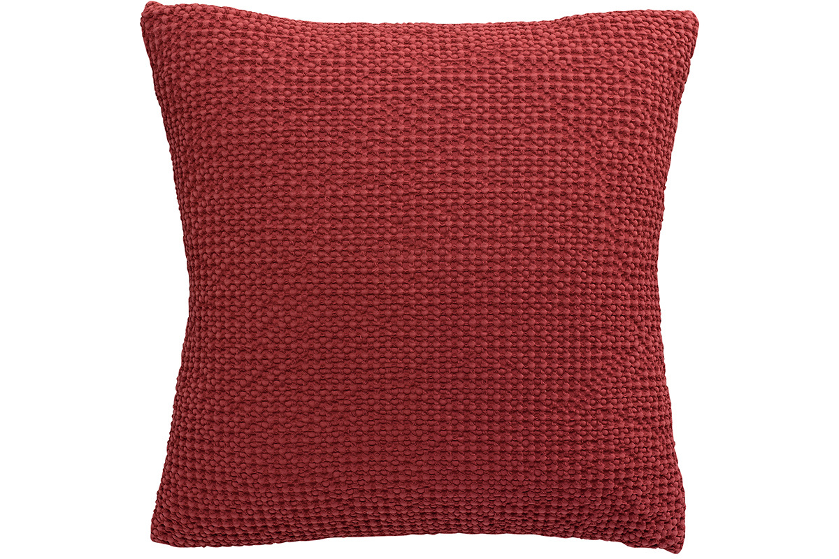 Coussin en coton rouge 45 x 45 cm YAM