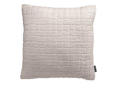 Coussin en coton textur&eacute; couleur lin 45 x 45 cm WAFLE