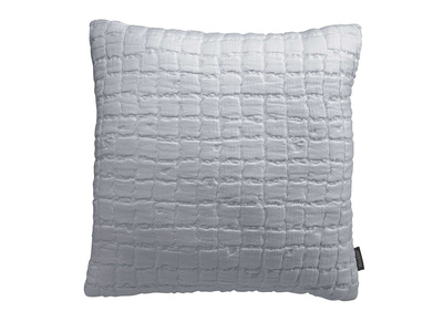 Coussin en coton textur&eacute; gris perle 45 x 45 cm WAFLE