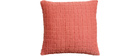 Coussin en coton texturé rose orangé 45 x 45 cm WAFLE