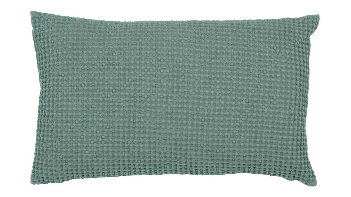 Coussin en coton vert sauge 30 x 50 cm YAM