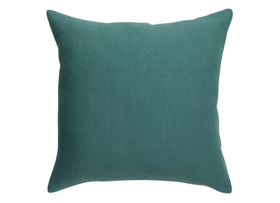 Coussin en lin bleu canard 45 x 45 cm LINEN