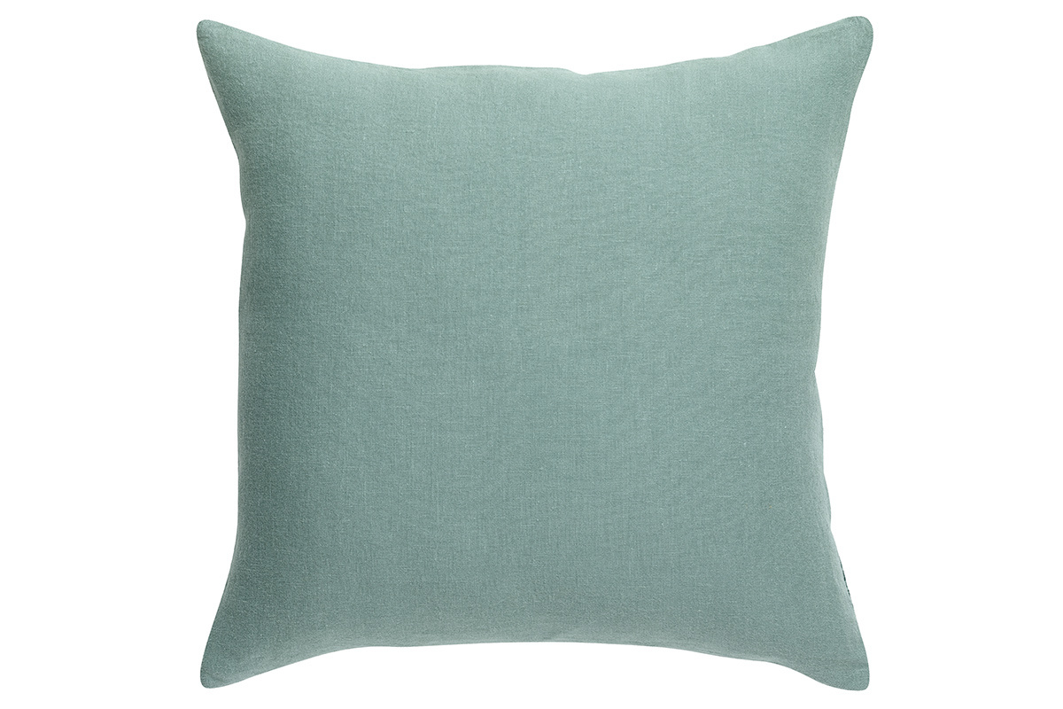 Coussin en lin bleu vert 45 x 45 cm LINEN