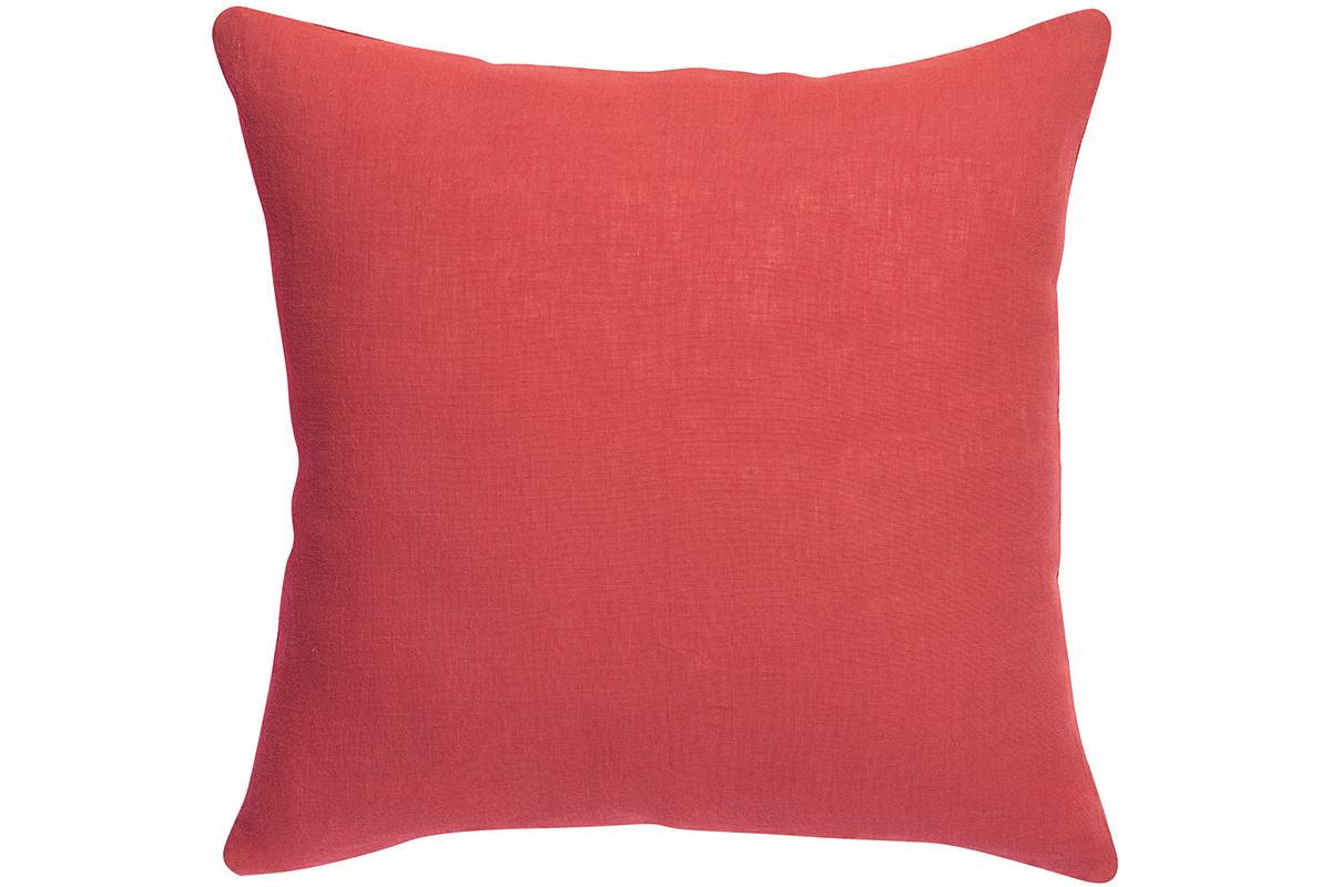 Coussin en lin corail 45 x 45 cm LINEN
