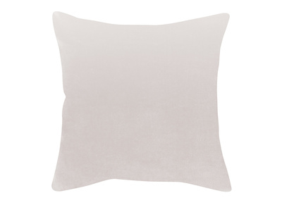 Coussin en velours blanc cass&eacute; 45 x 45 cm VELUTO