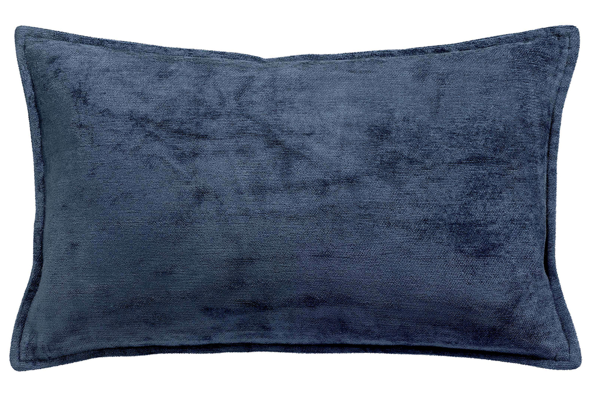 Coussin en velours bleu 30 x 50 cm ALOU
