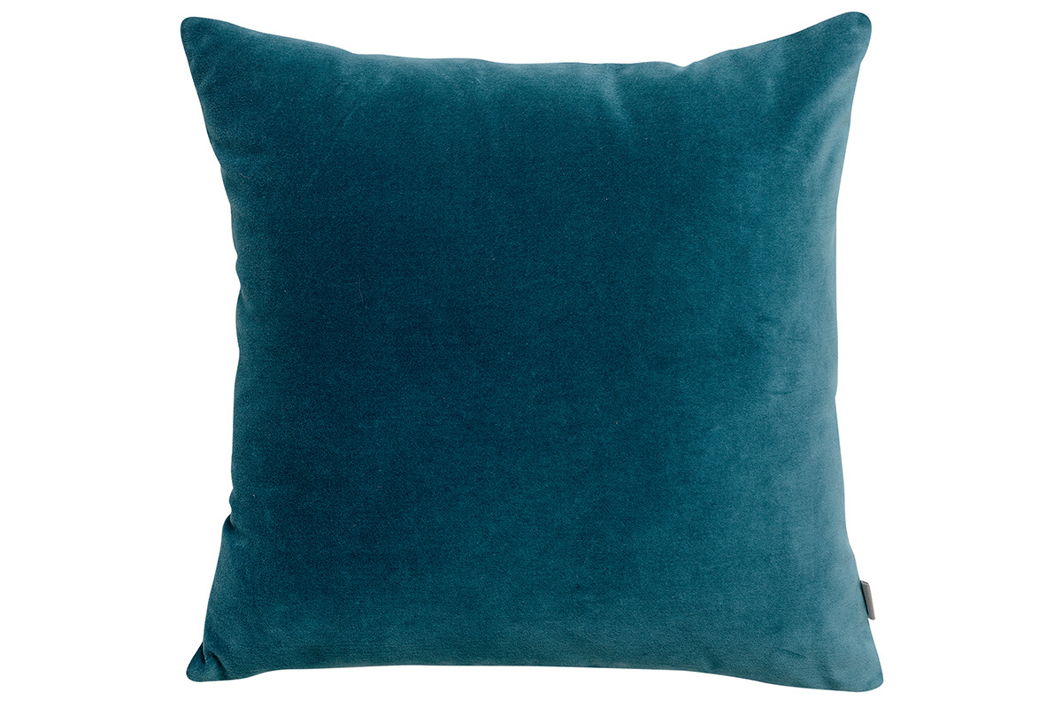 Coussin en velours bleu 45 x 45 cm VELUTO